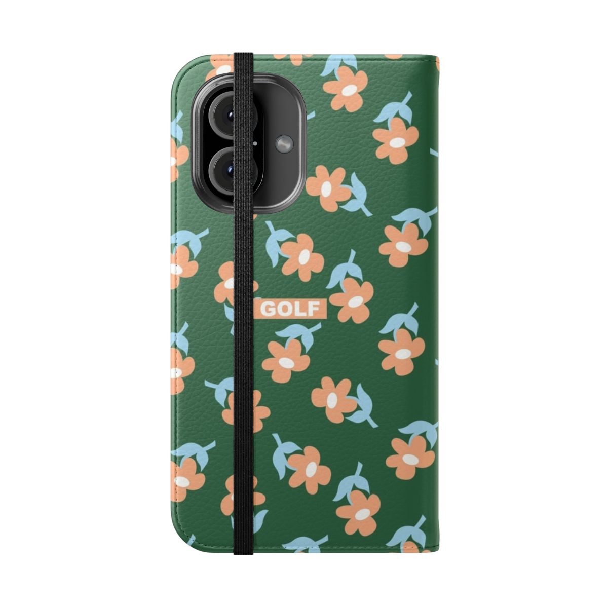 Floral Tyler the Creator Inspired Flip Cover Phone Case - Folded Front