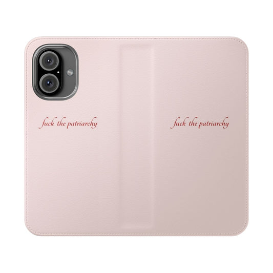 Feminist red flip cover phone case featuring Taylor Swift 'All Too Well' lyrics