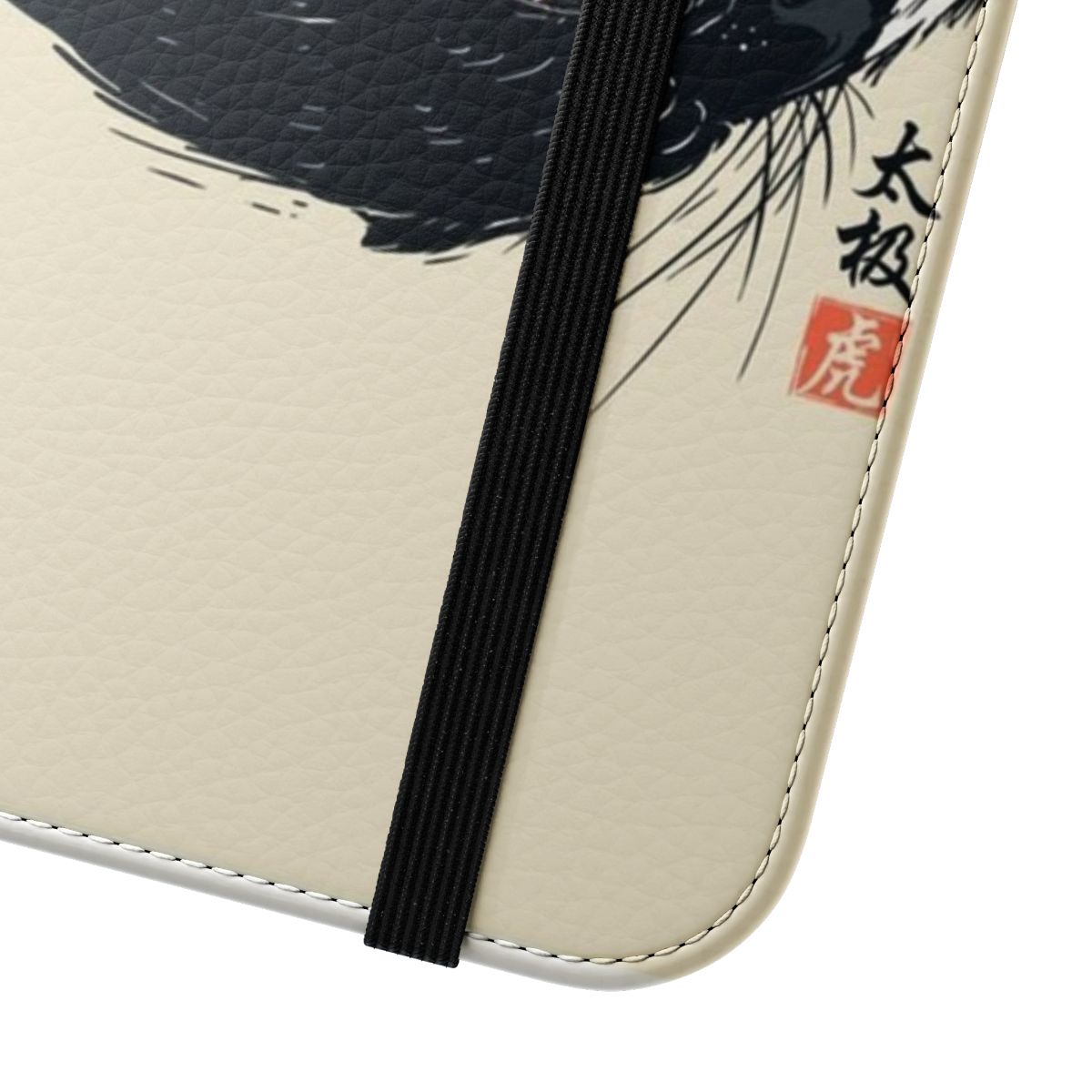 Tachi Tiger Flip Cover Phone Case - Protective Mobile Phone Accessory - Close Up