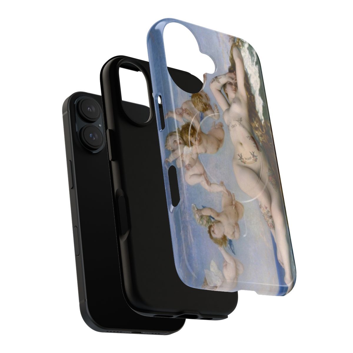 Magnetic phone case featuring the classic Renaissance artwork "The Birth of Venus" by Sandro Botticelli - Layers