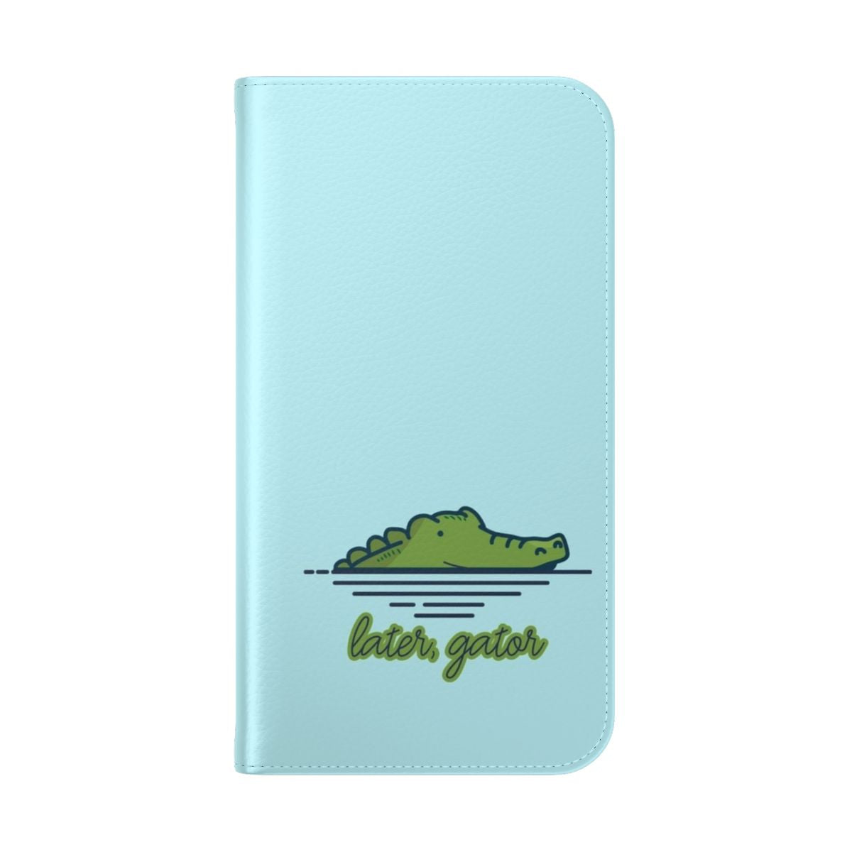 Durable phone case with a gator/alligator design for nature lovers - Folded Back