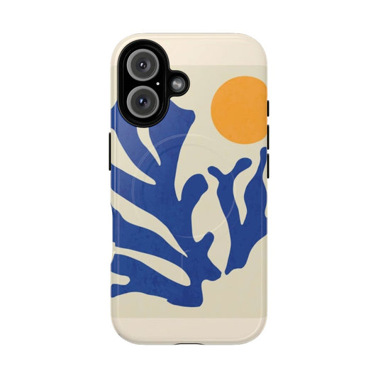 Magnetic tough phone case featuring abstract patterns inspired by the art of Henri Matisse