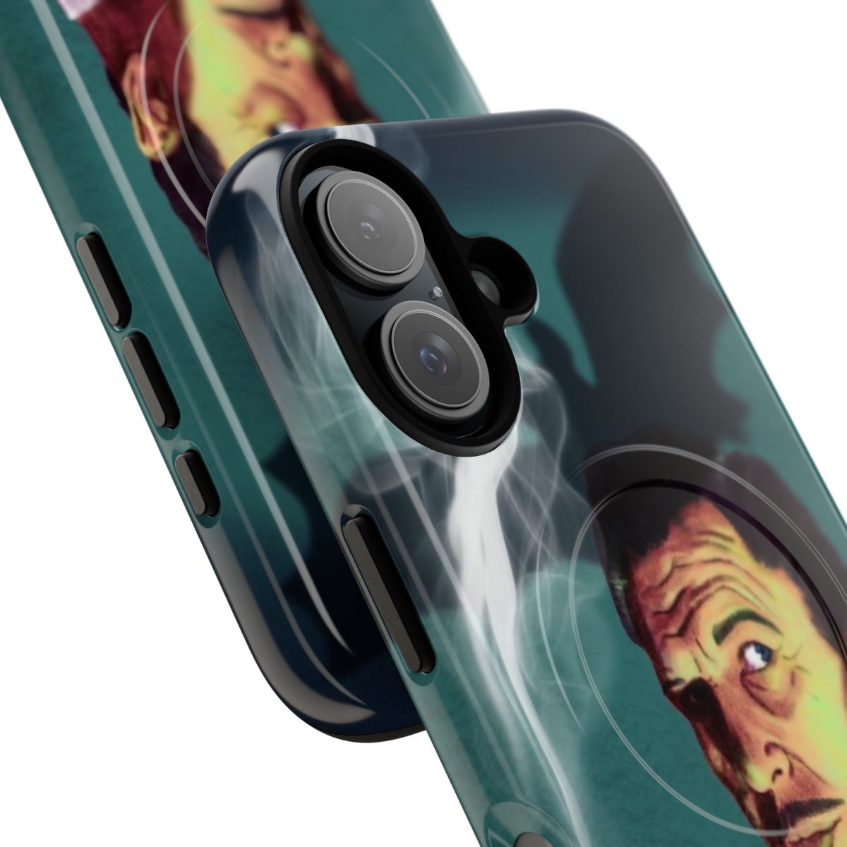 Vintage horror-themed phone case with Vincent Price imagery - Detail