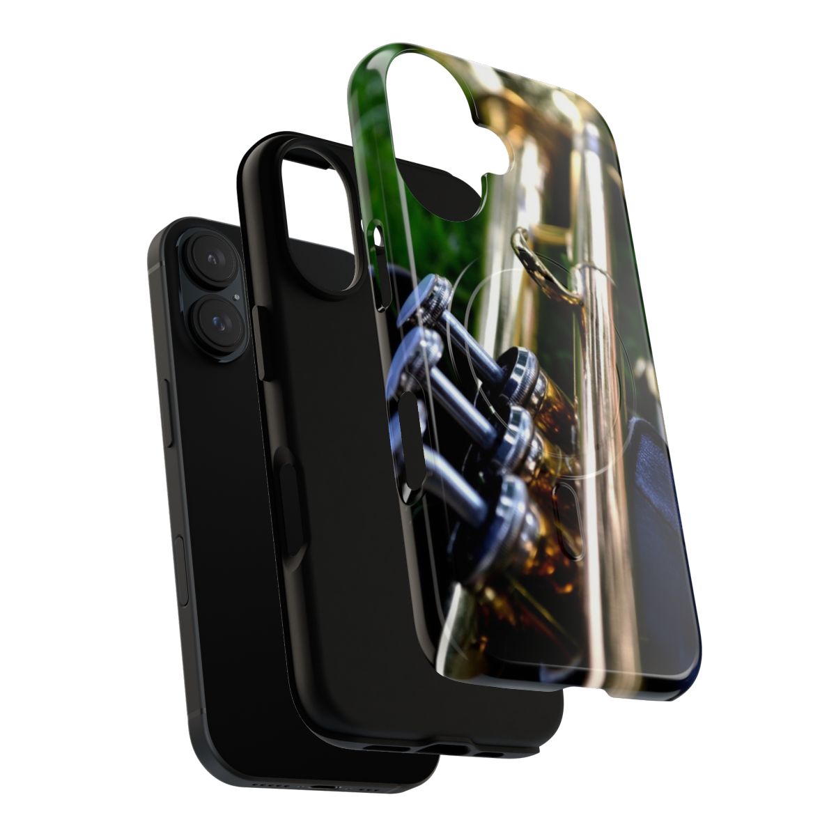 Trumpet-themed phone case with a sleek magnetic design - Layers