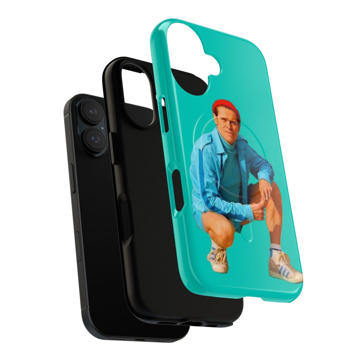 Magnetic tough phone case with a design inspired by the Wes Anderson film The Life Aquatic with Steve Zissou and featuring actor Willem Dafoe. - Layers