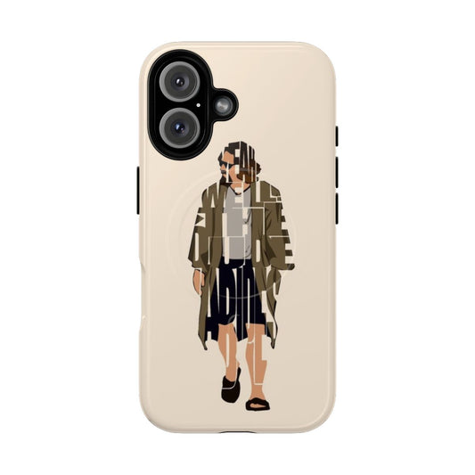 Magnetic tough phone case featuring The Big Lebowski inspired vector artwork and typography