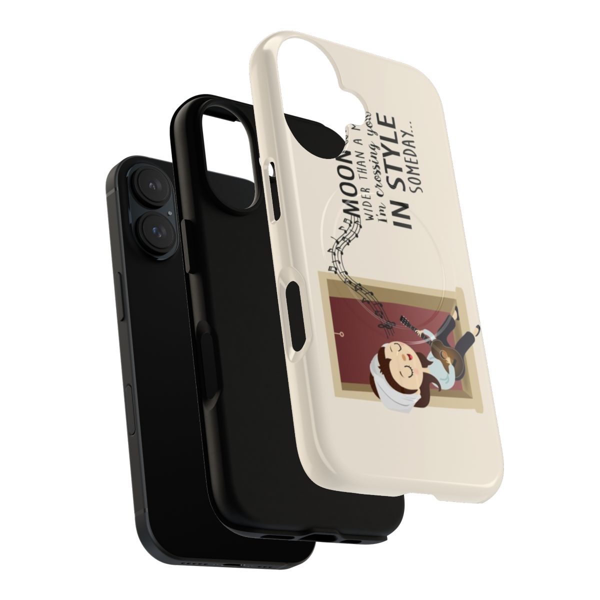 Phone case featuring the lyrics to "Moon River" from the classic film Breakfast at Tiffany's starring Audrey Hepburn - Layers