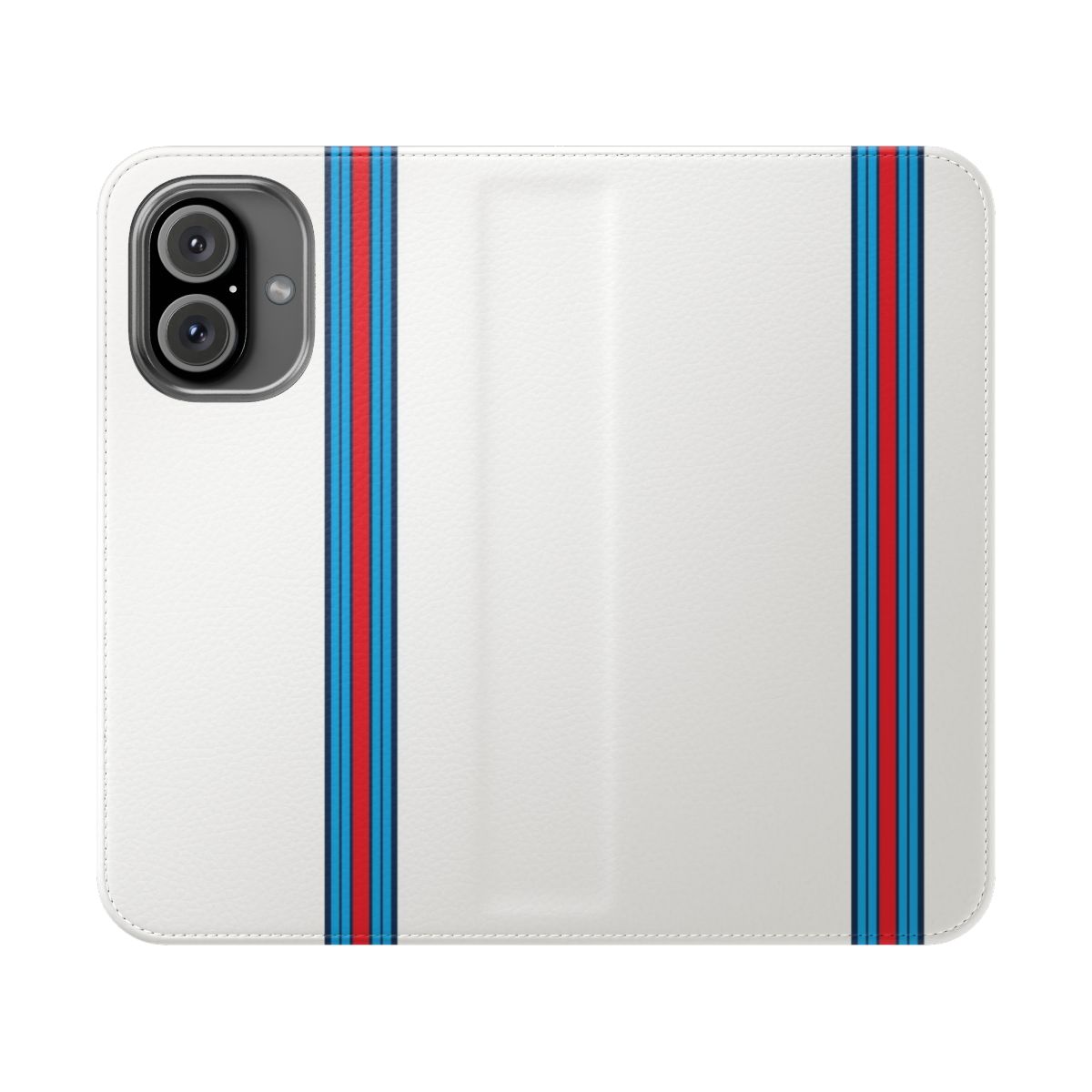 Martini-style racing strip pattern on a stylish phone case