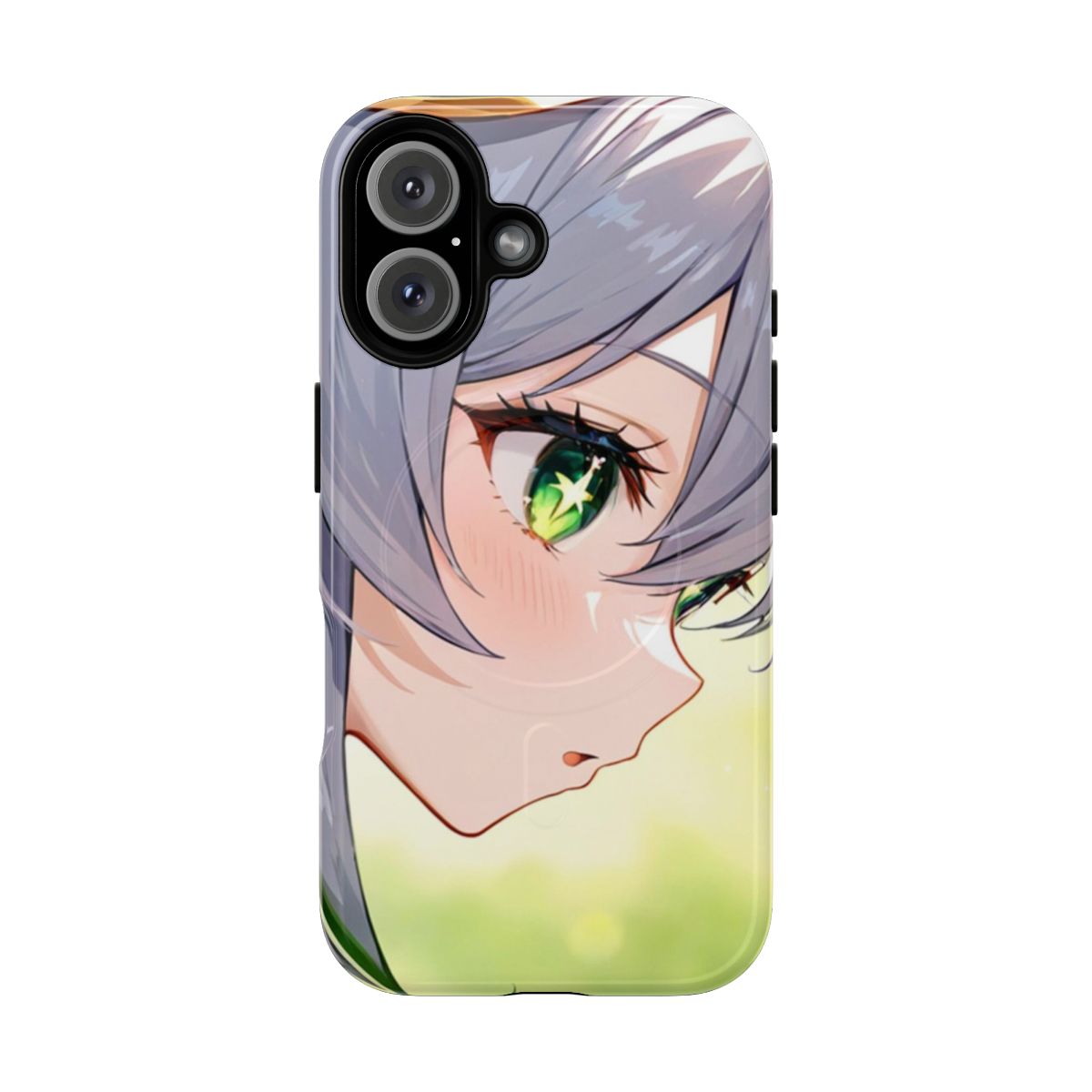 Nahida-inspired magnetic tough phone case with artistic design for Genshin Impact enthusiasts