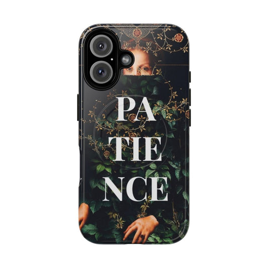 Vintage collage phone case featuring a surrealist portrait with floral and botanical elements