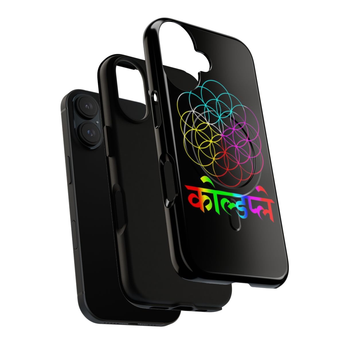 A multicolored, splash art-inspired phone case cover featuring the Coldplay band logo. - Layers