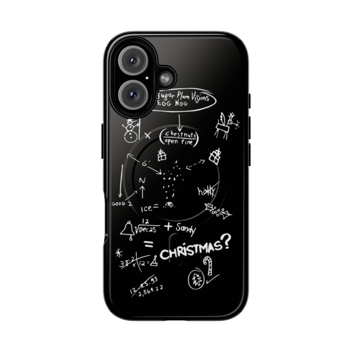 Magnetic tough phone case featuring a design inspired by the equation from The Nightmare Before Christmas