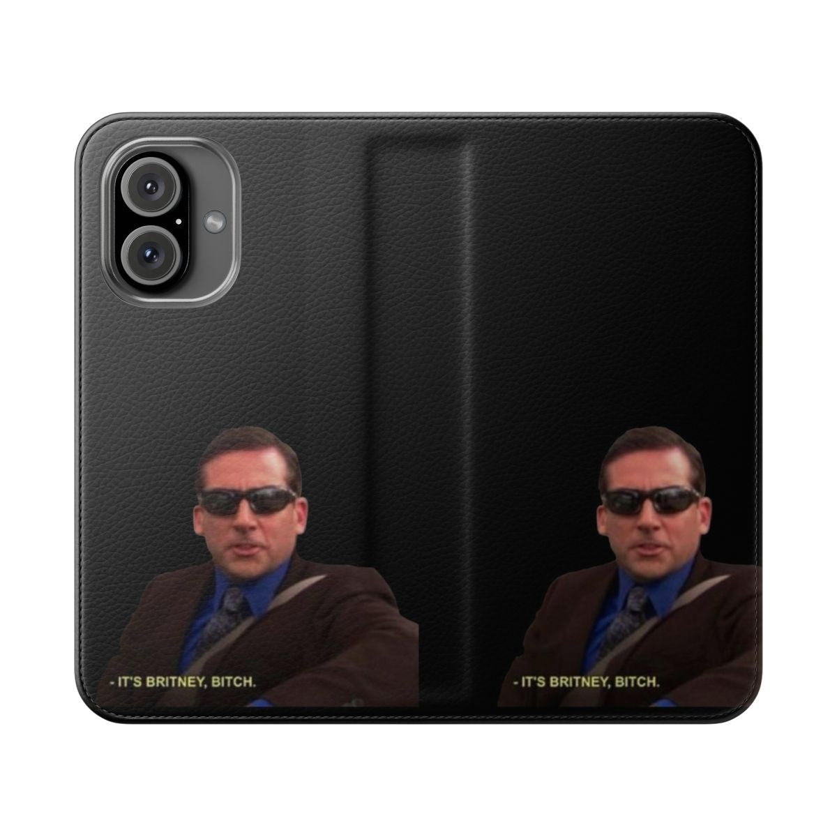 The Office-Inspired Flip Cover Phone Case with Michael Scott and Britney Spears Meme