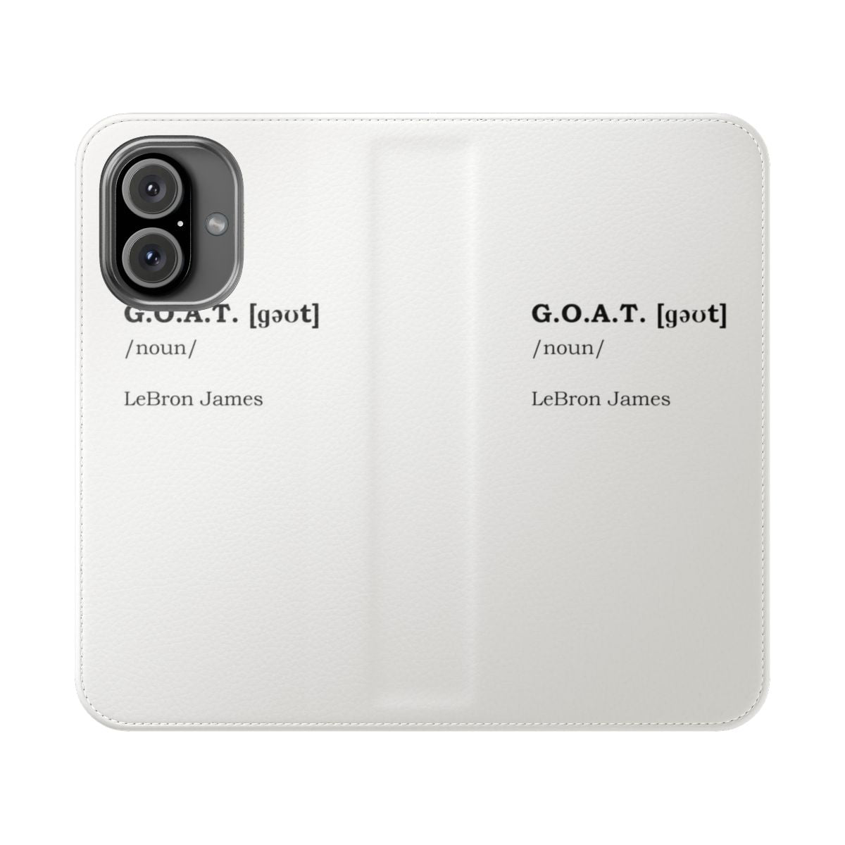 Basketball player phone case with GOAT design featuring LeBron James