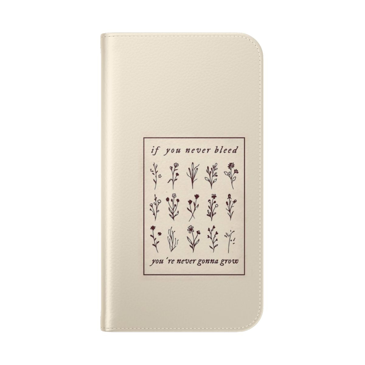 Flip cover phone case featuring lyrics from Taylor Swift's Folklore album - Folded Back