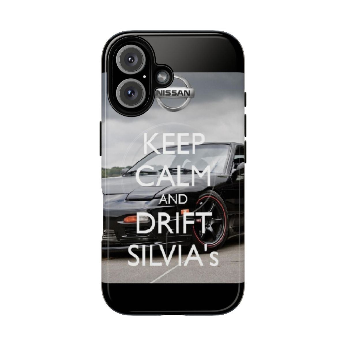 Durable Nissan Silvia inspired phone case with magnetic closure