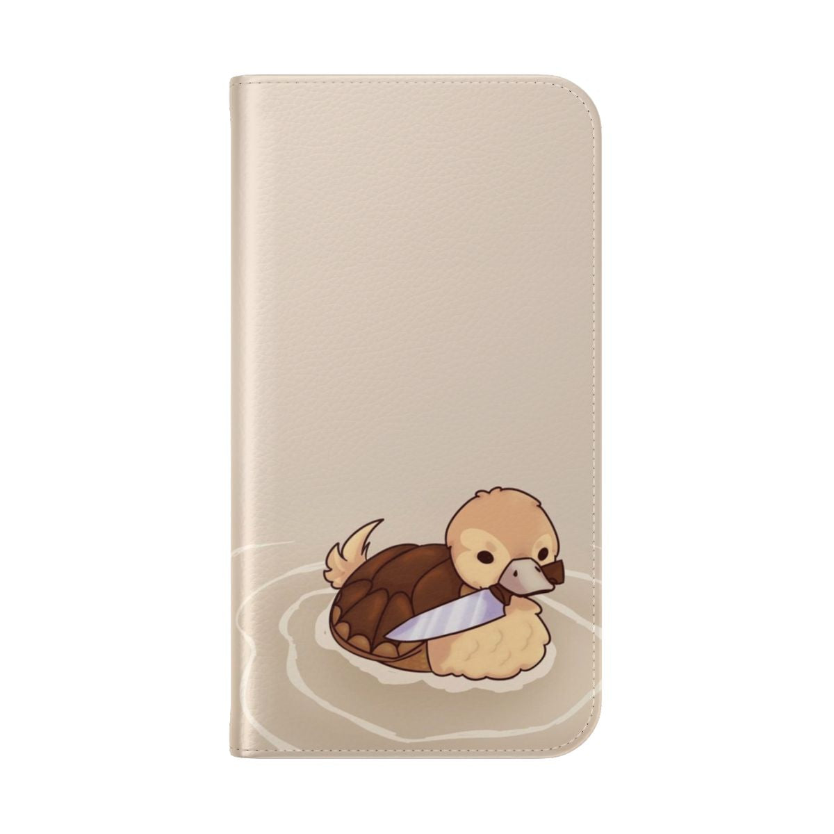 Turtleduck-inspired phone case with a cute design - Folded Back