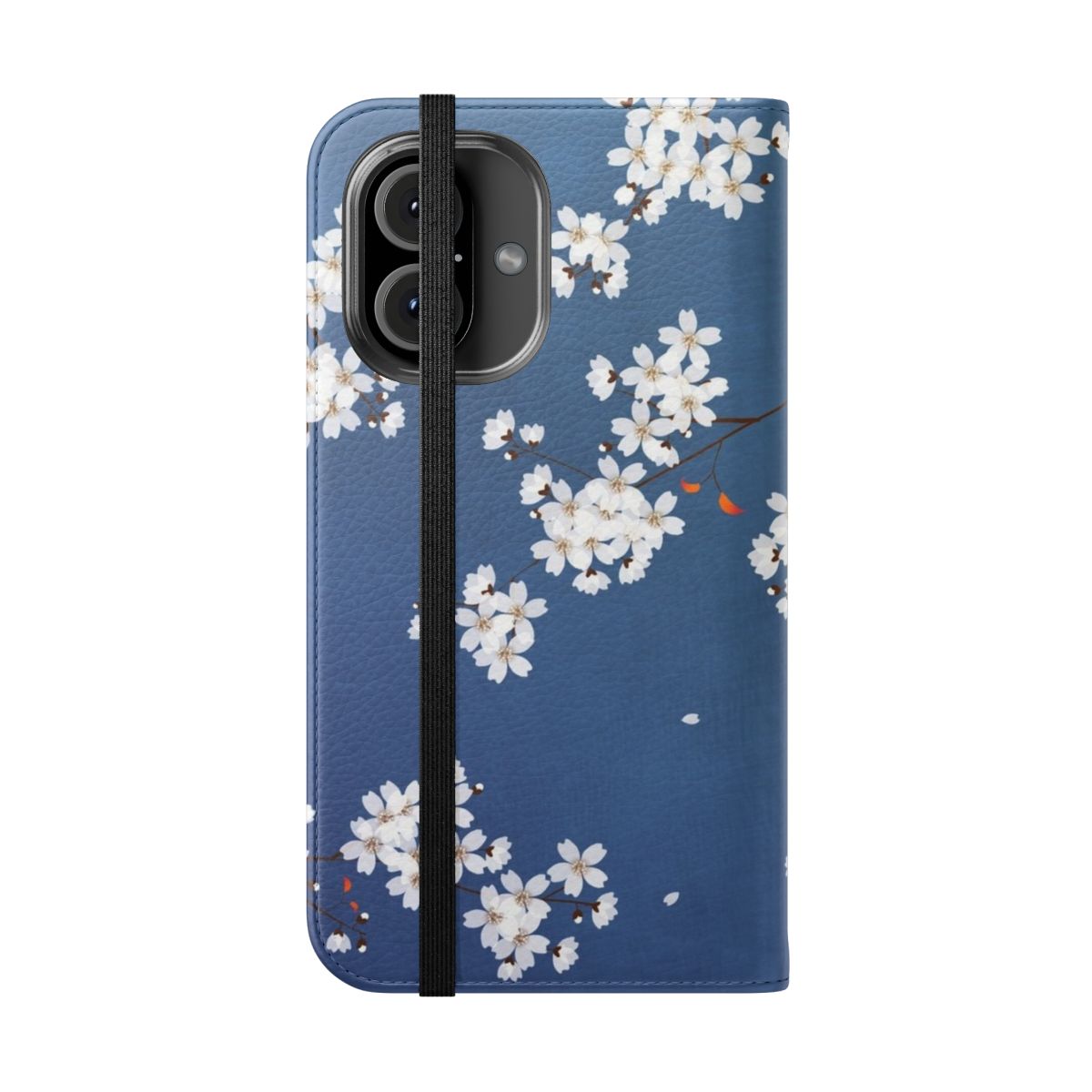 Sakura inspired floral phone case cover - Folded Front