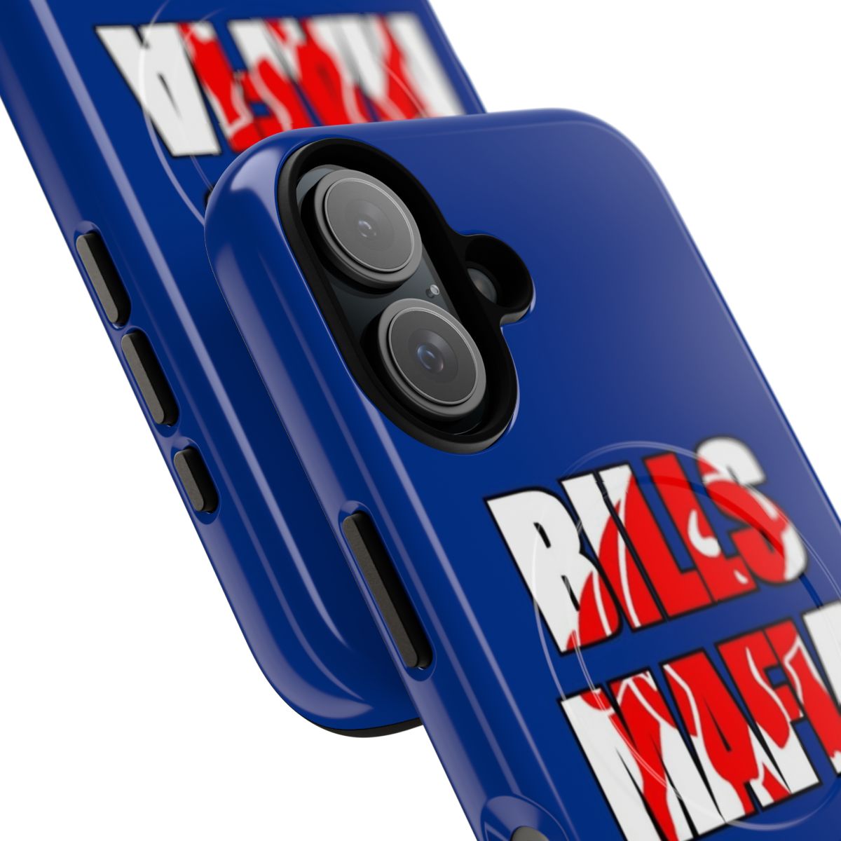 Buffalo Bills Mafia-themed magnetic tough phone case with players Allen and Diggs - Detail