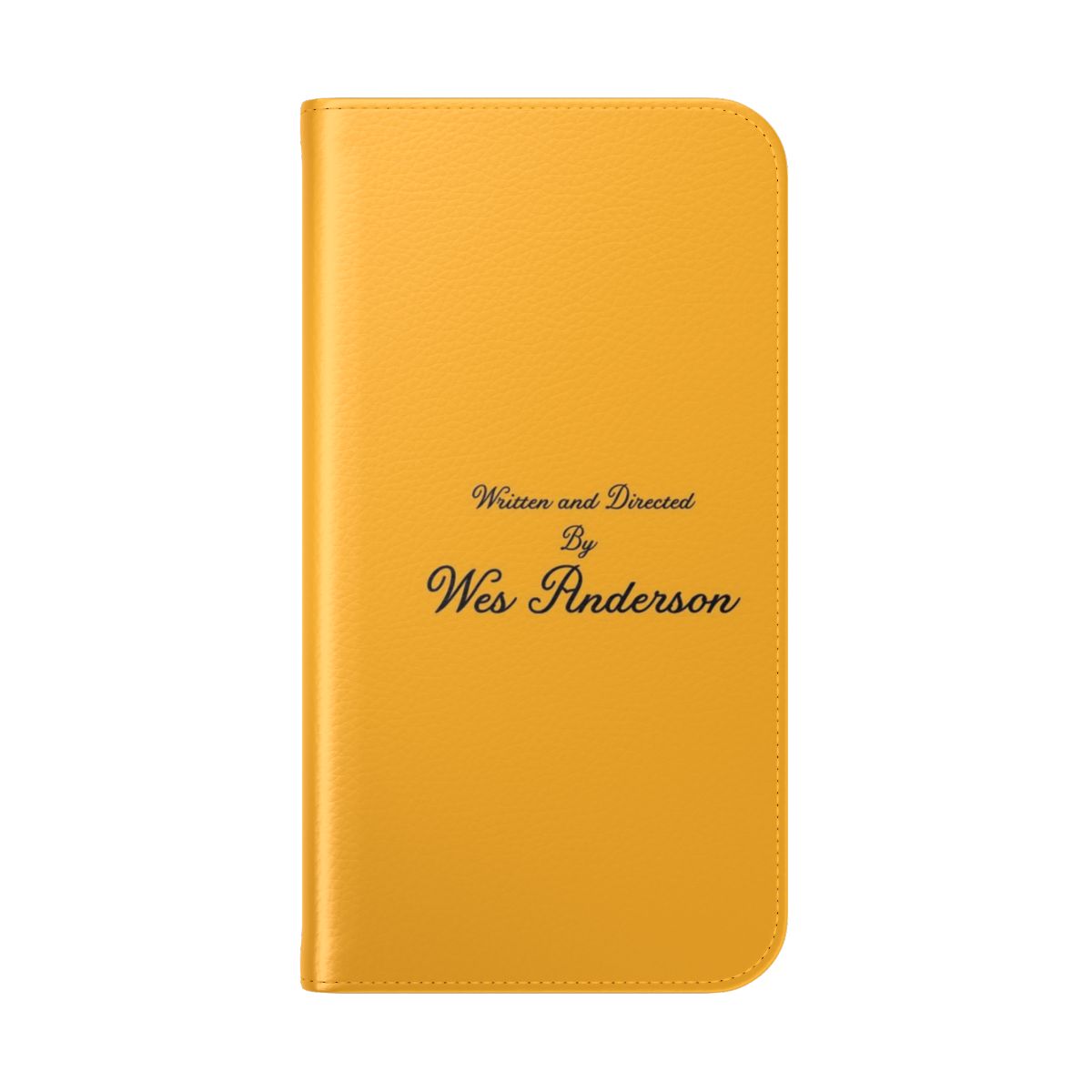 Vintage-style flip cover phone case with Wes Anderson movie design - Folded Back