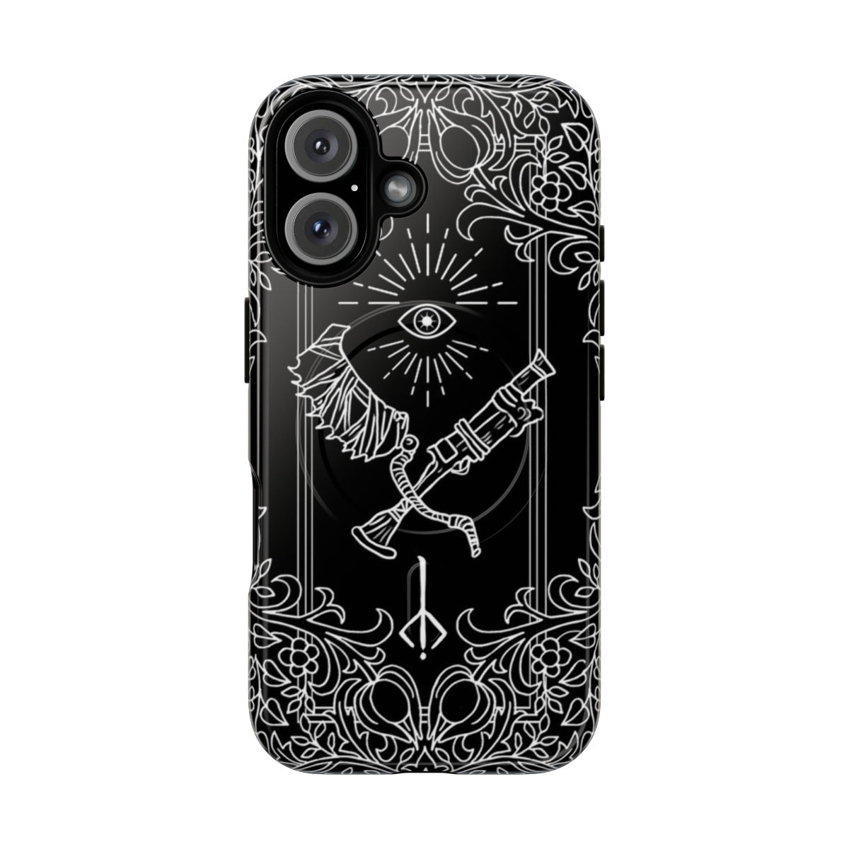 Bloodborne-inspired magnetic tough phone case with tarot and boss designs