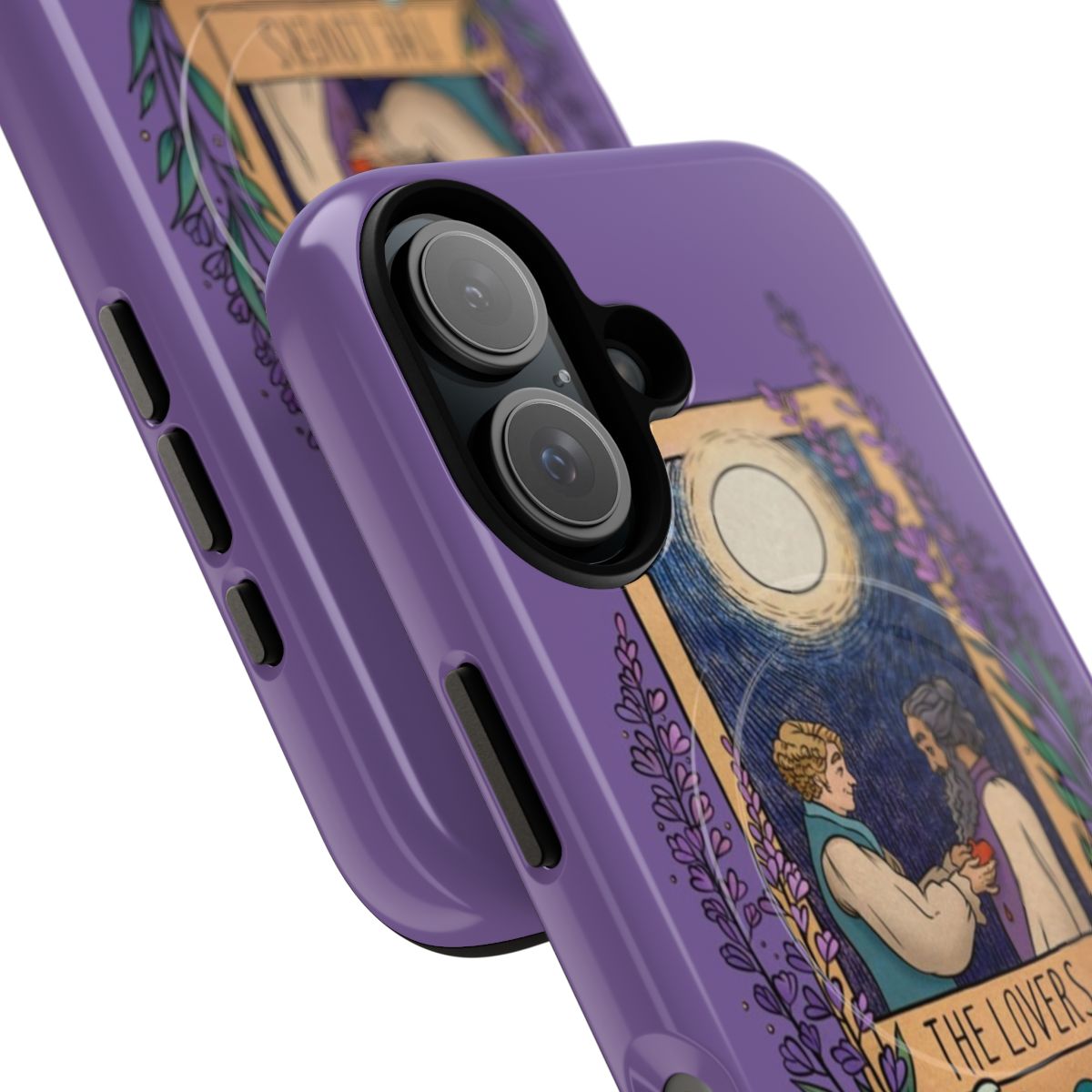 Magnetic tough phone case featuring The Lovers tarot card design, inspired by the TV show "Our Flag Means Death" - Detail