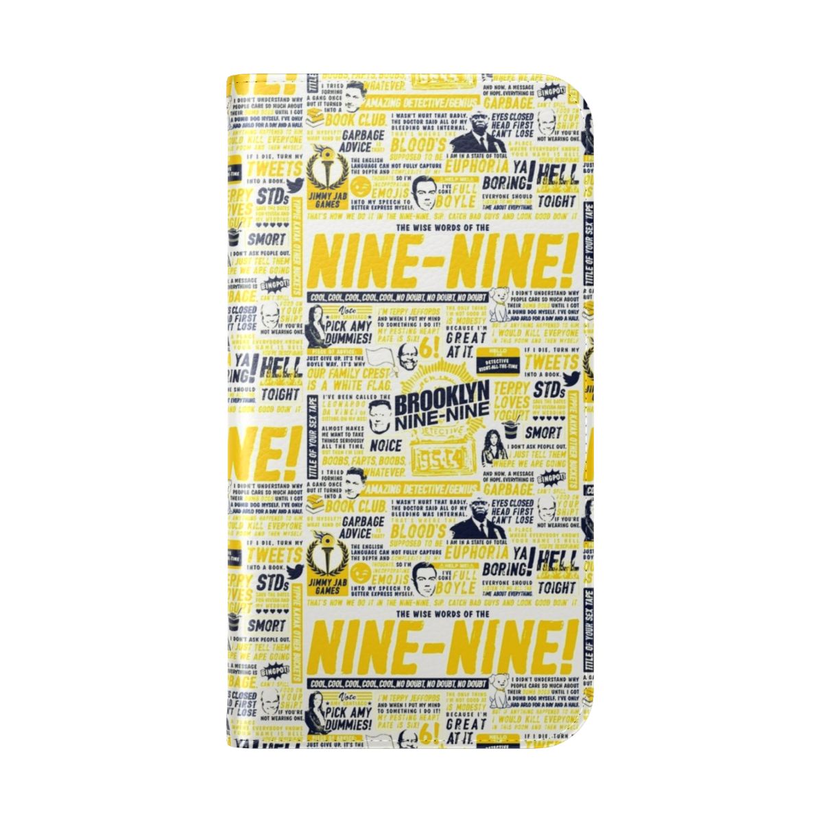 Brooklyn 99 Inspired Flip Cover Phone Case - Folded Back