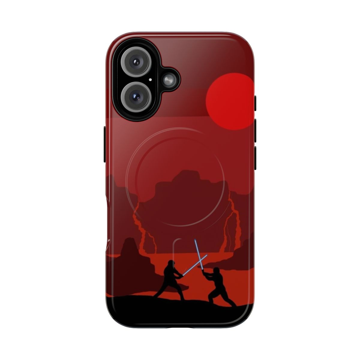 Phone case featuring Obi-Wan Kenobi and Anakin Skywalker's epic battle on Mustafar from Star Wars Revenge of the Sith