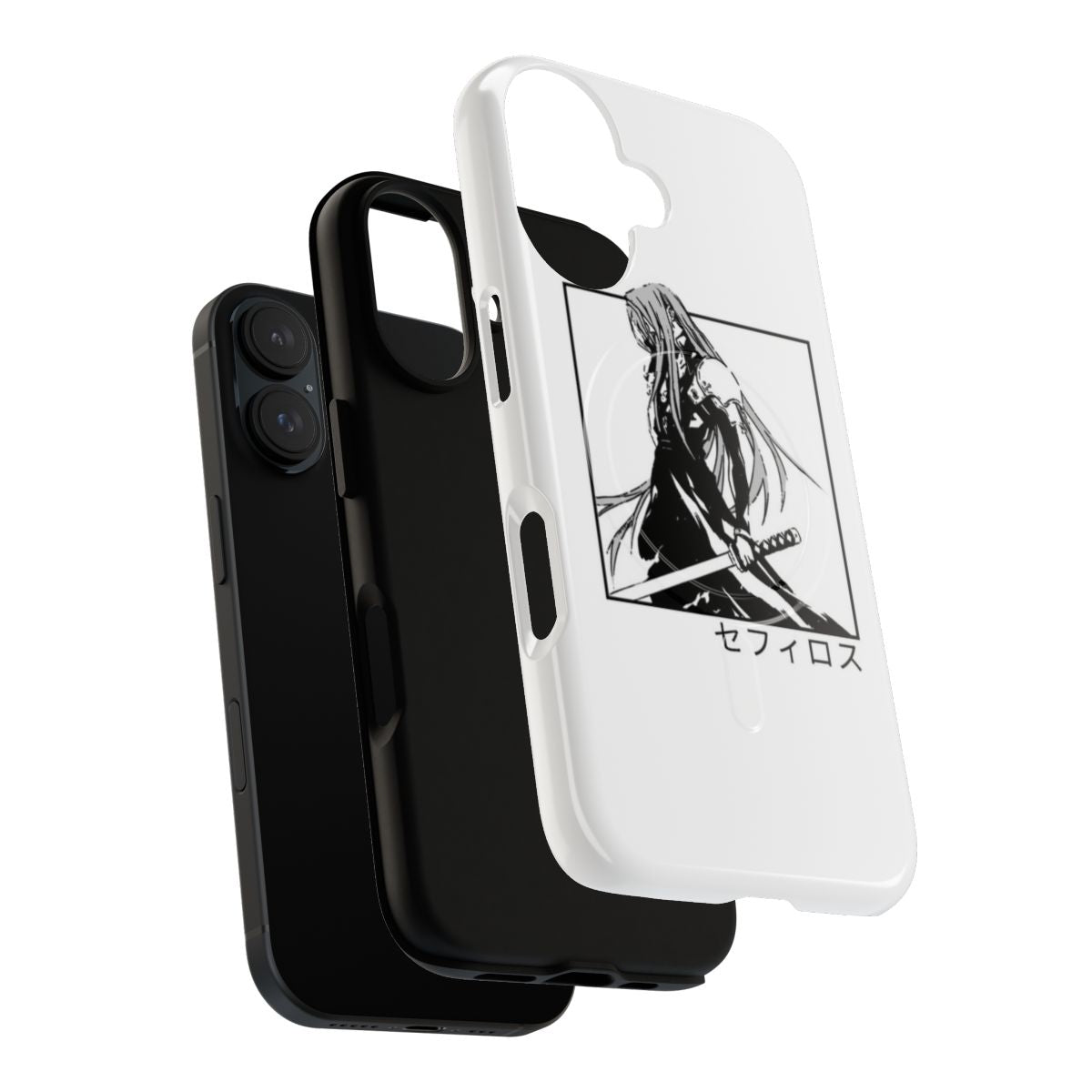 Durable phone case featuring Sephiroth, a popular character from the hit game Final Fantasy VII. - Layers