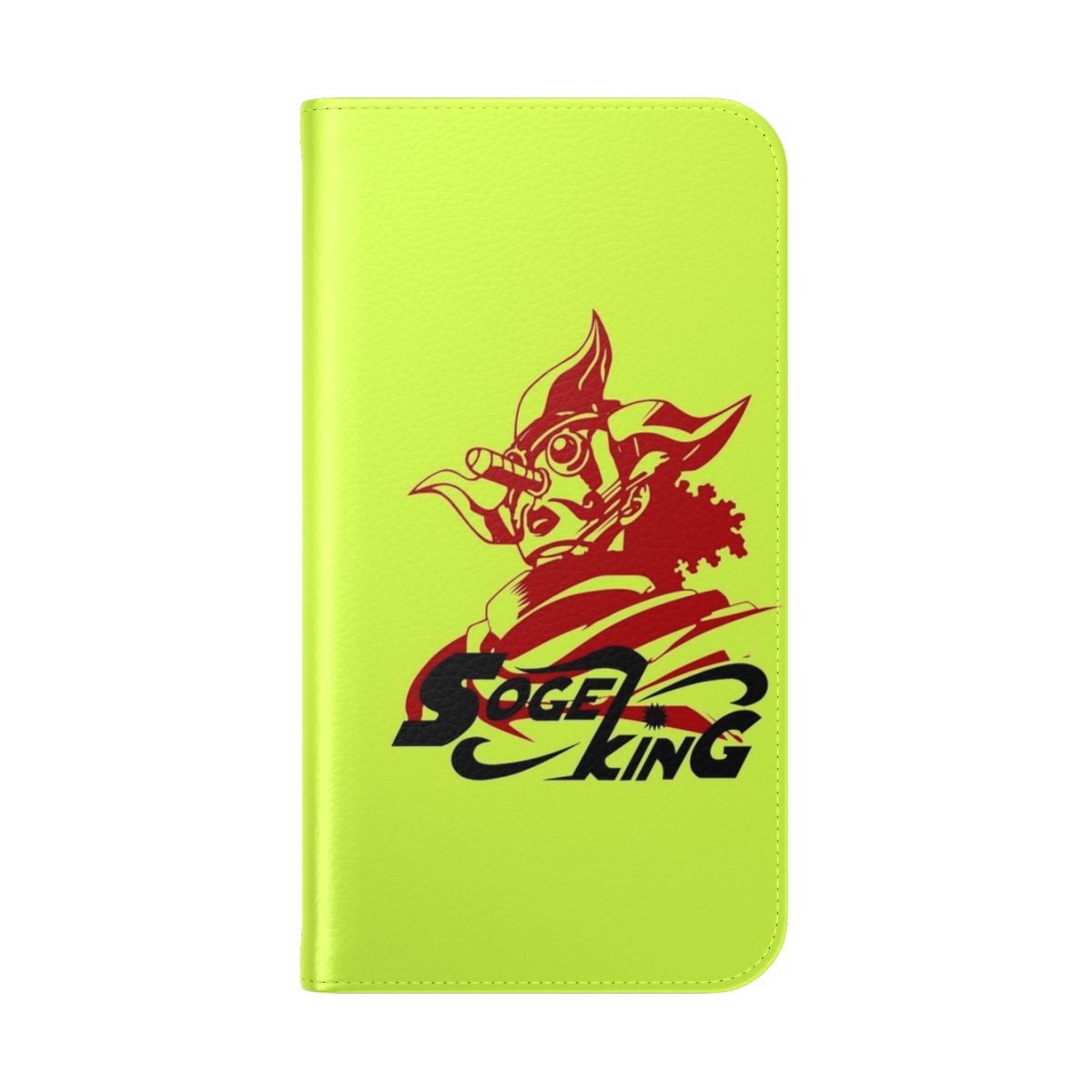 Anime inspired flip cover phone case featuring Sogeking, the Sniper King, from the popular anime series One Piece. - Folded Back