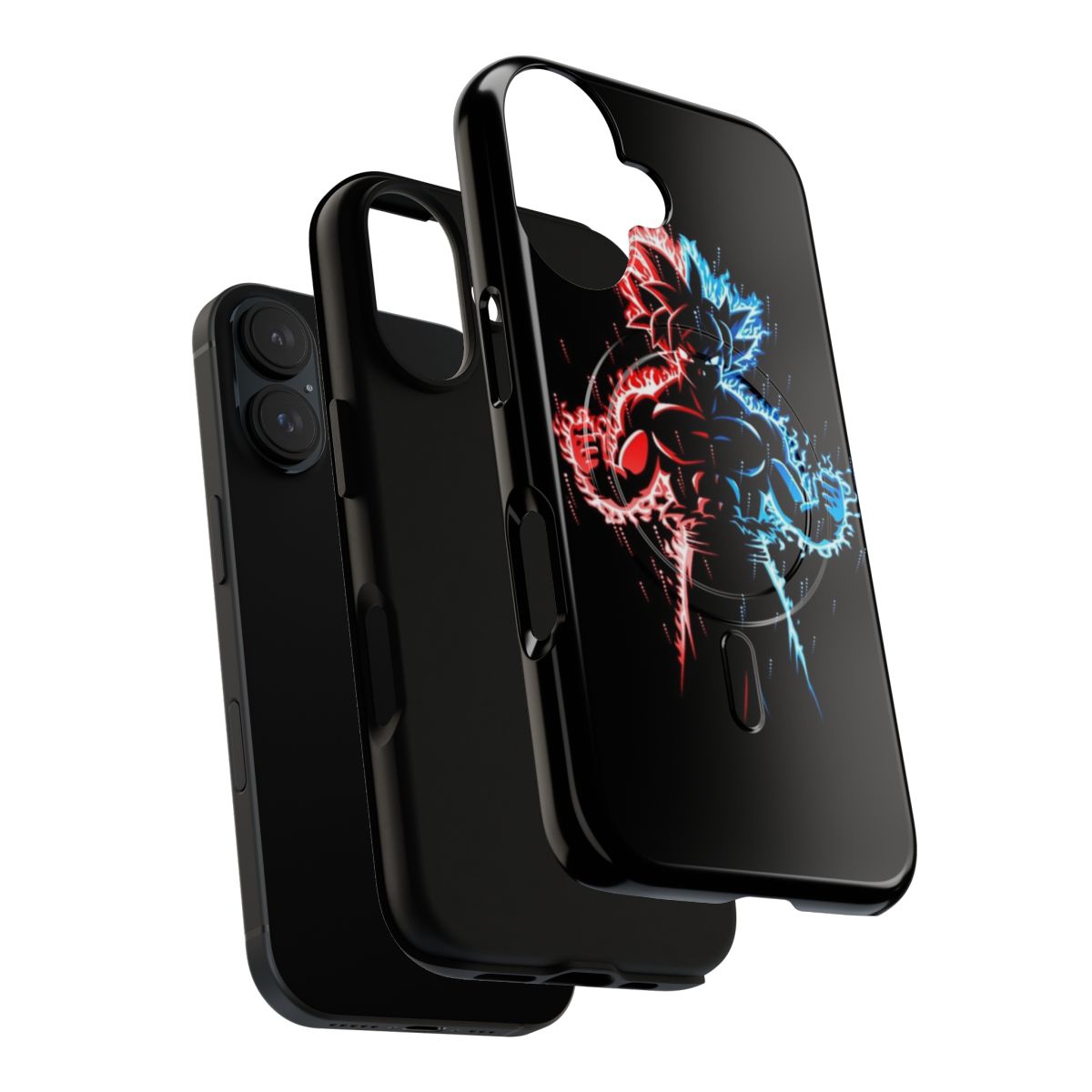 Anime-inspired phone case featuring the iconic Ultra Instinct Goku from the Dragon Ball series - Layers