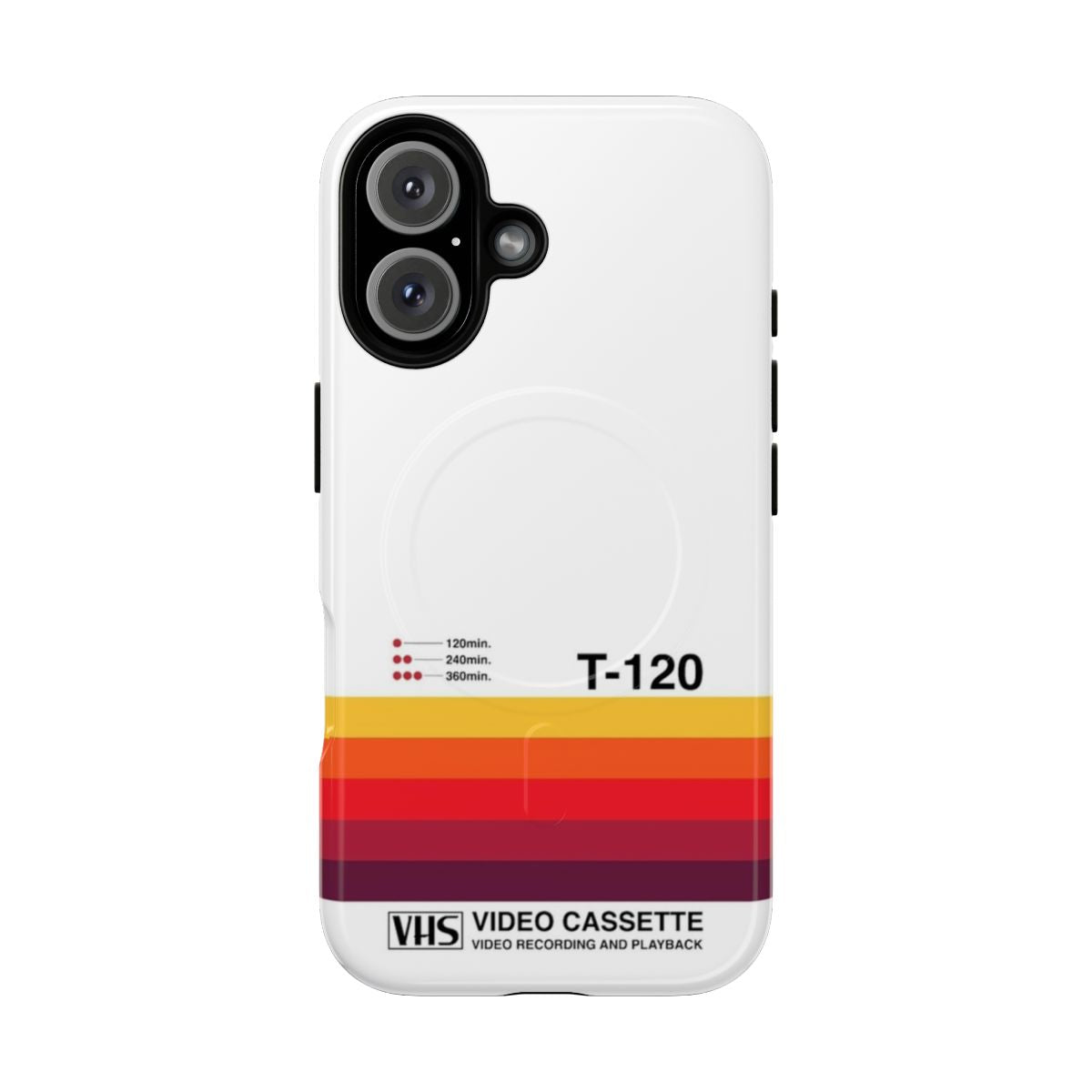 Retro VHS-inspired phone case with vaporwave aesthetic