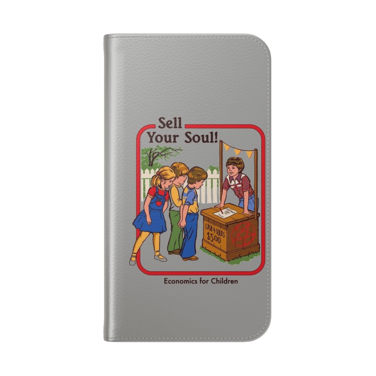 Vintage retro humor occult flip phone case for smartphones - Folded Back