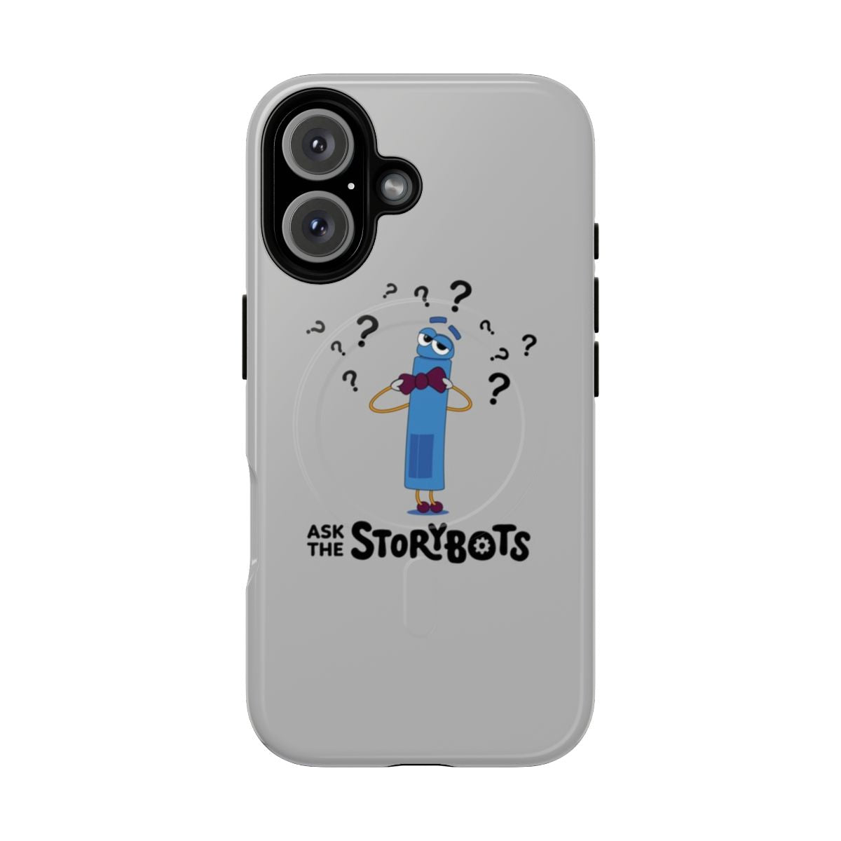 Colorful and quirky phone case design inspired by the popular Netflix series Ask the StoryBots