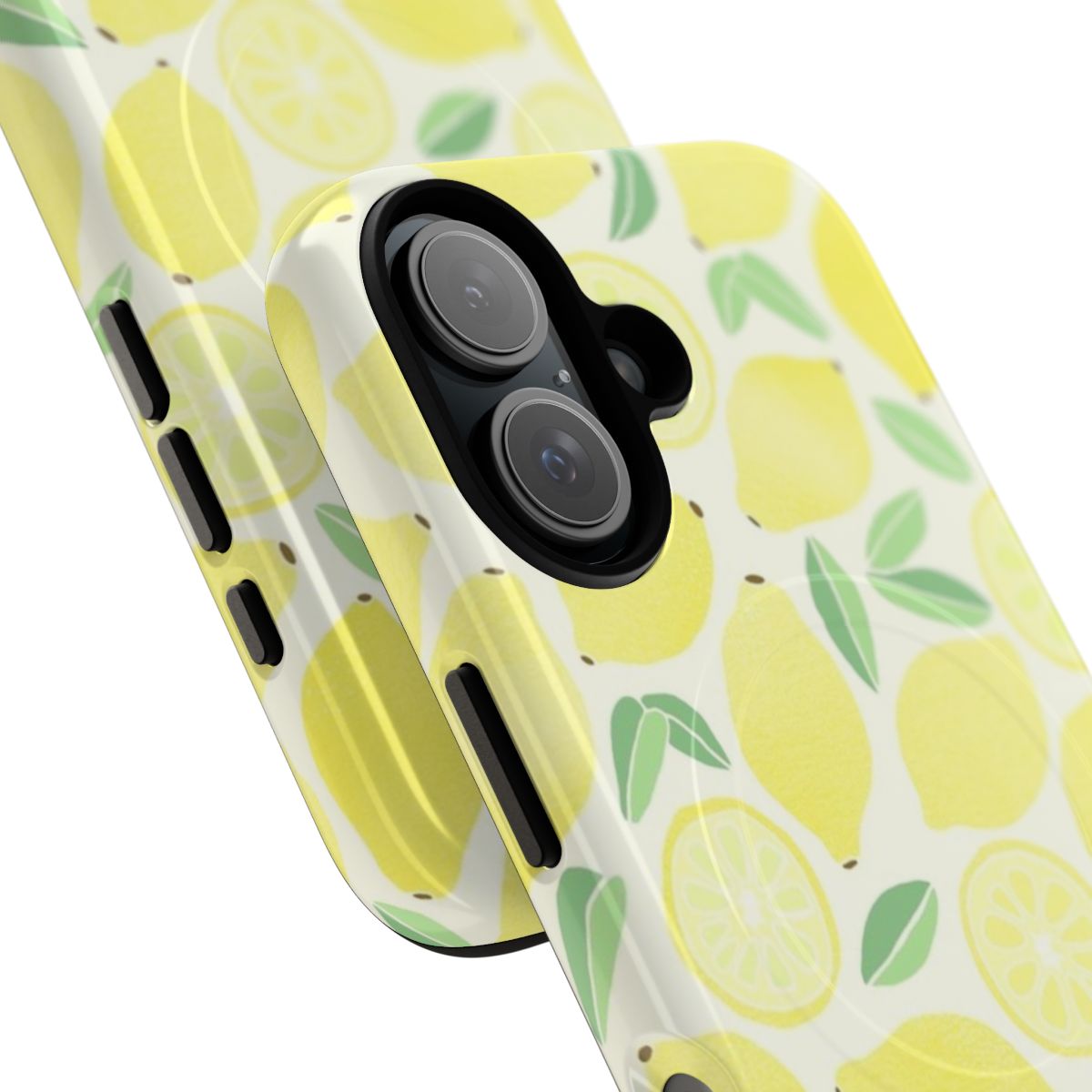 Colorful lemon pattern on a magnetic tough phone case - Detail