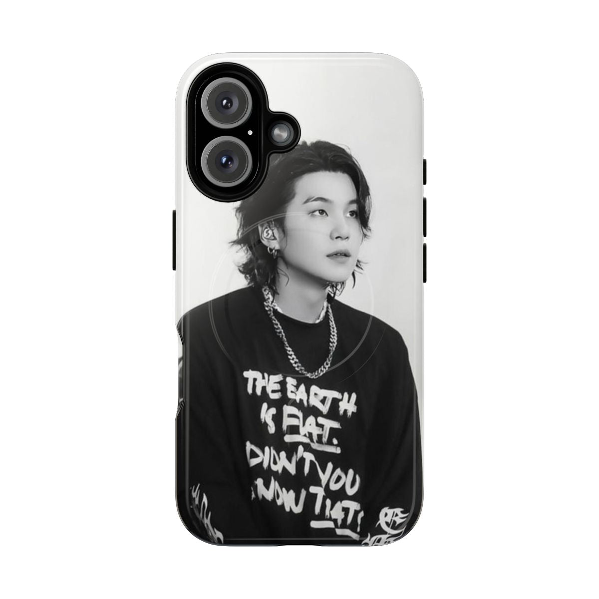 Magnetic tough phone case with min yoongi / suga design