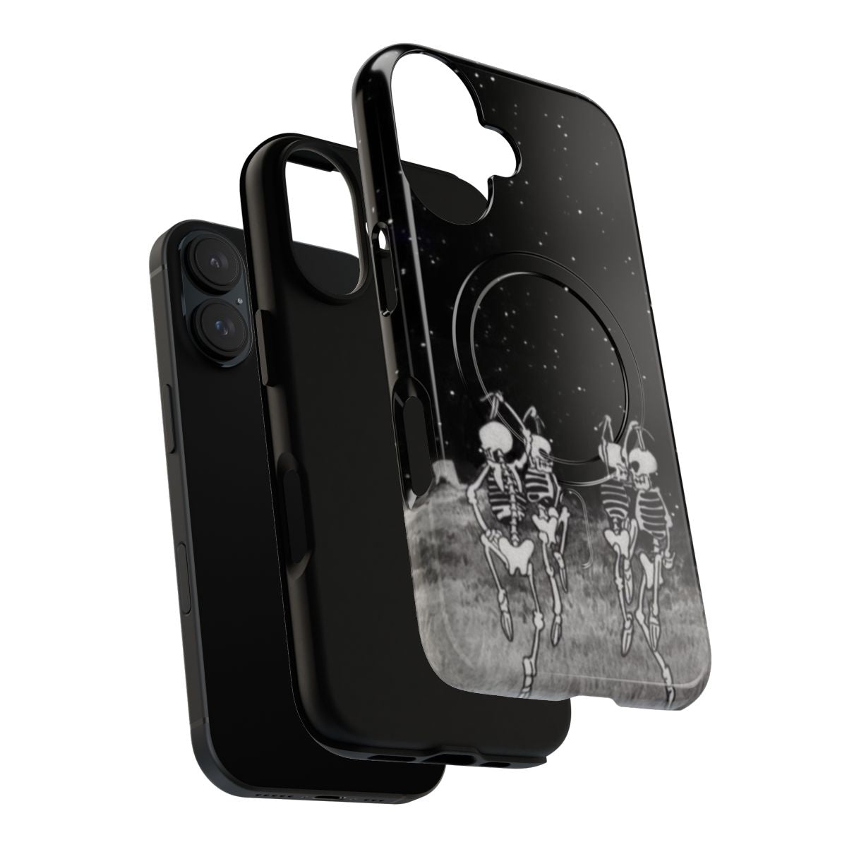 Spooky dancing skeletons on a magnetic tough phone case - Layers