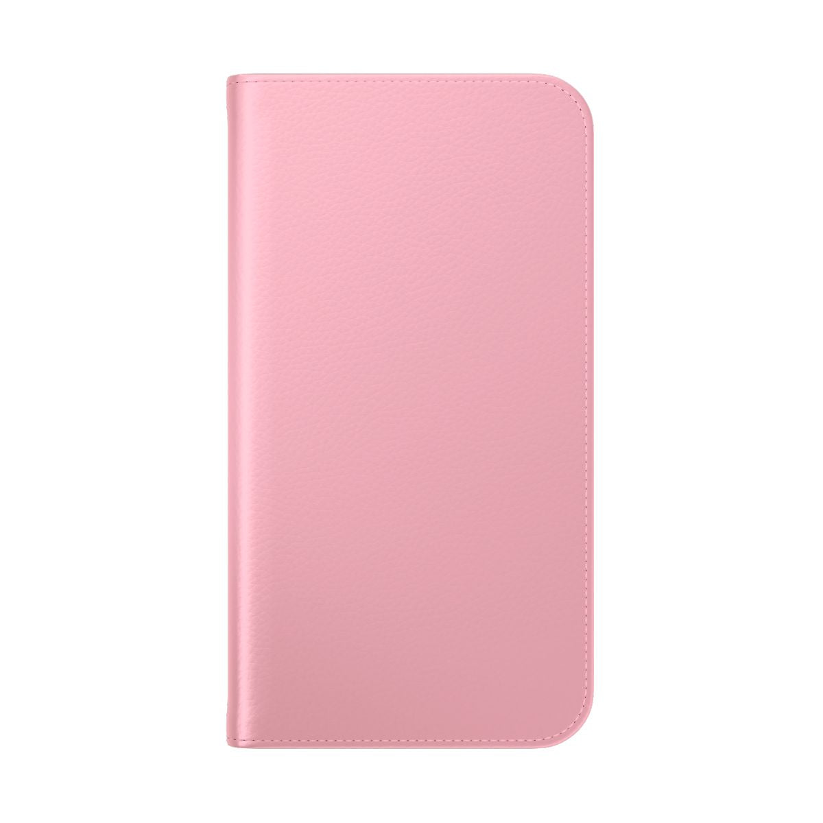 Solid pink flip phone case with a sleek, minimalist design. - Folded Back