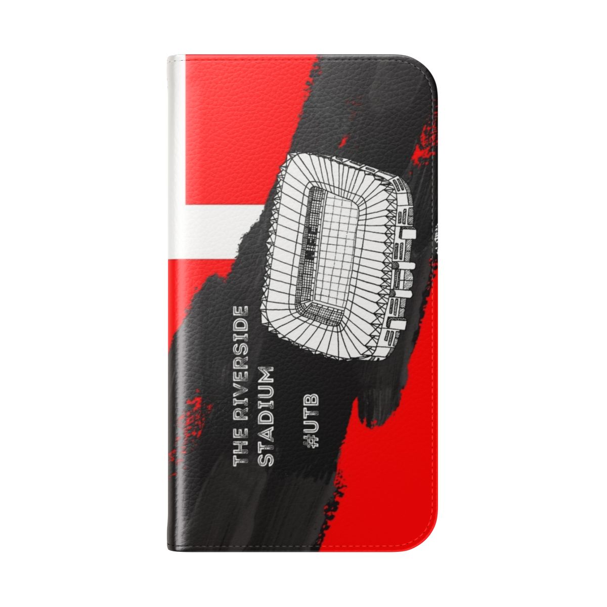 Middlesbrough FC themed flip cover phone case - Folded Back