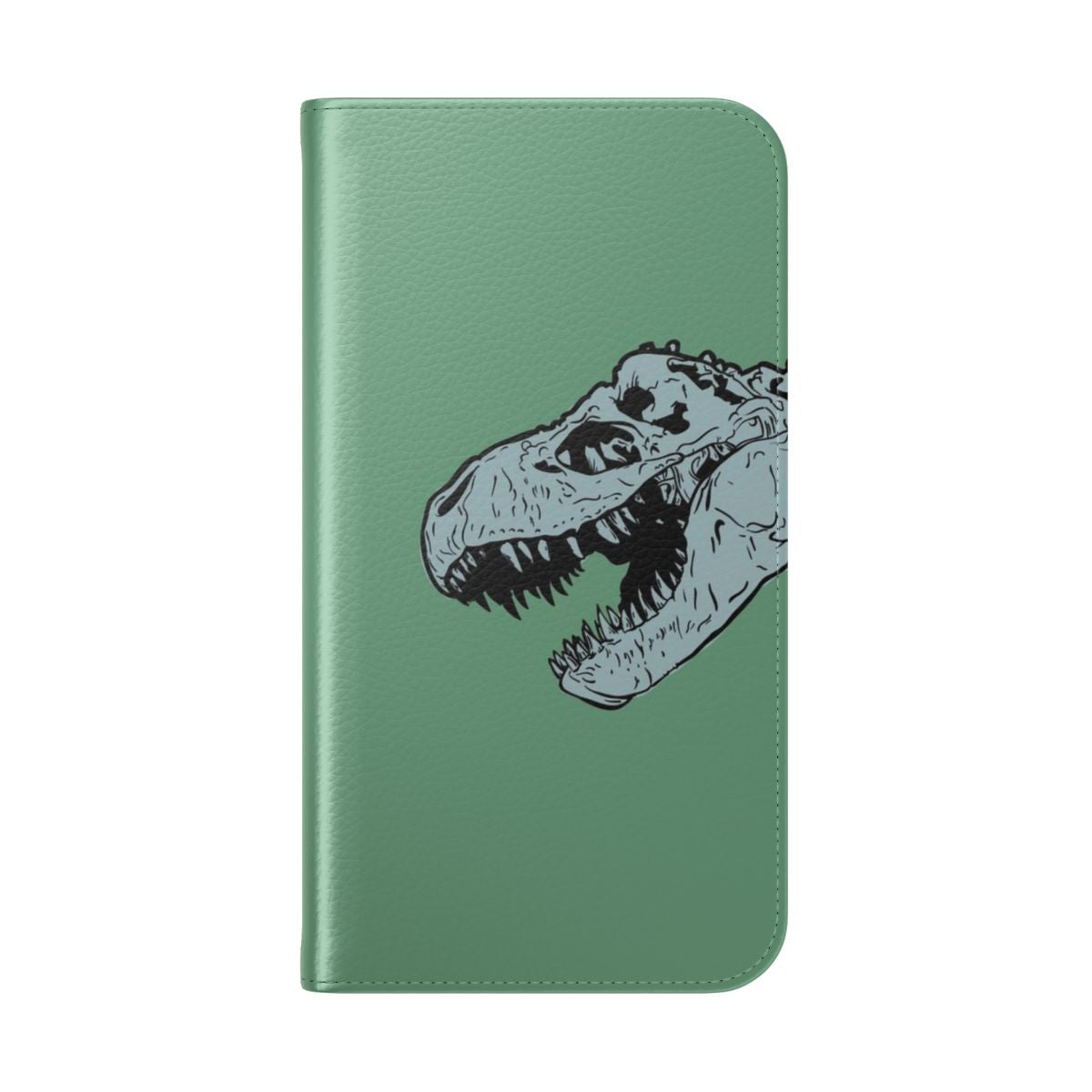 Tyrannosaurus rex dinosaur skeleton phone case - Folded Back