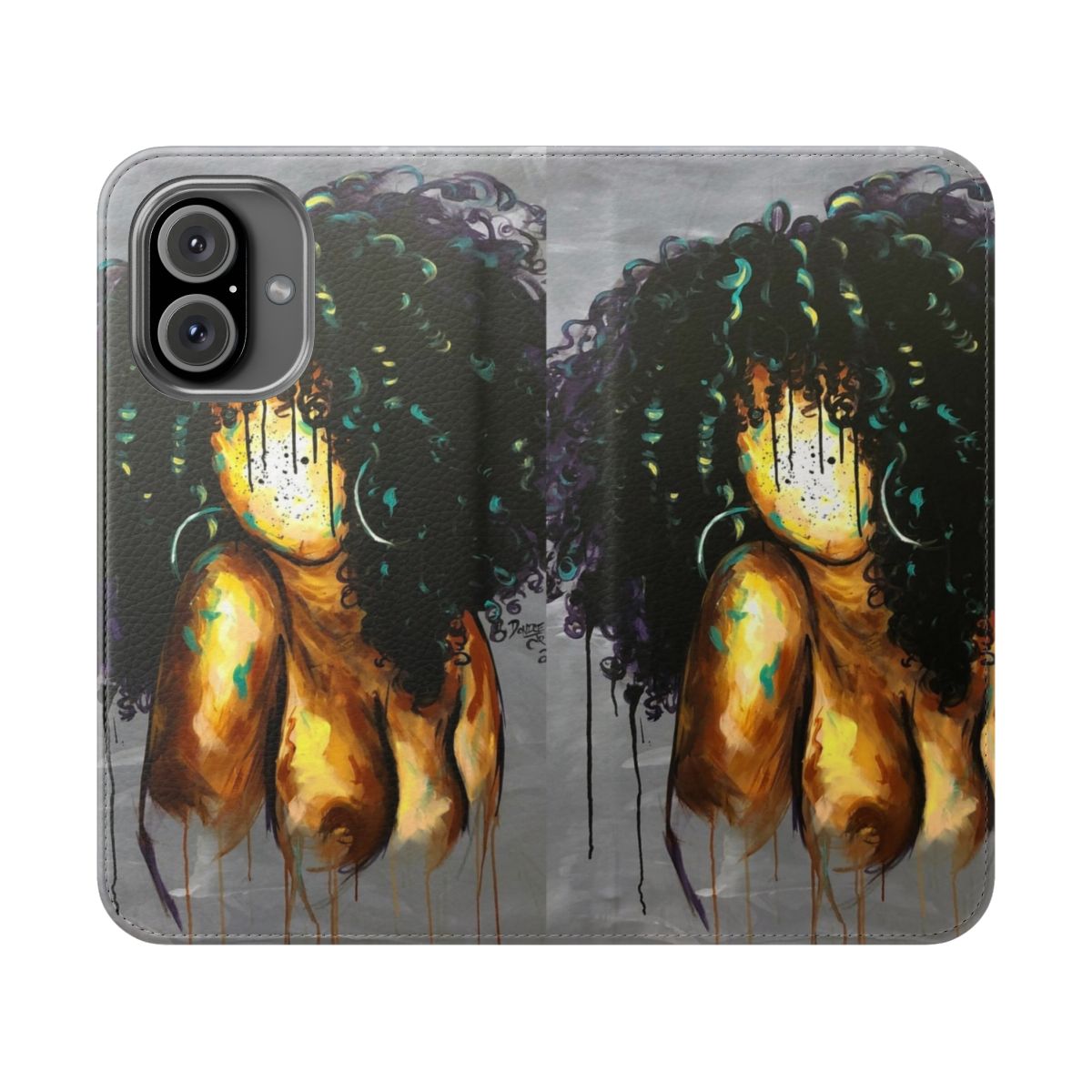 Naturally Inspired Black Art Flip Cover Phone Case