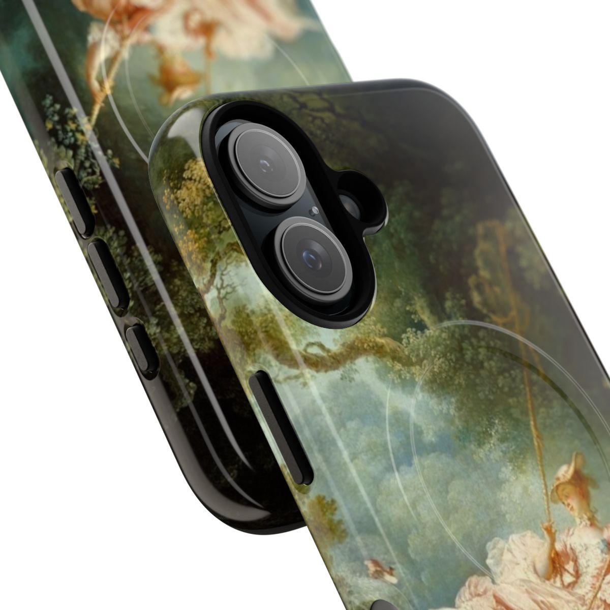 Magnetic tough phone case featuring the painting "The Swing" by Jean-Honore Fragonard - Detail