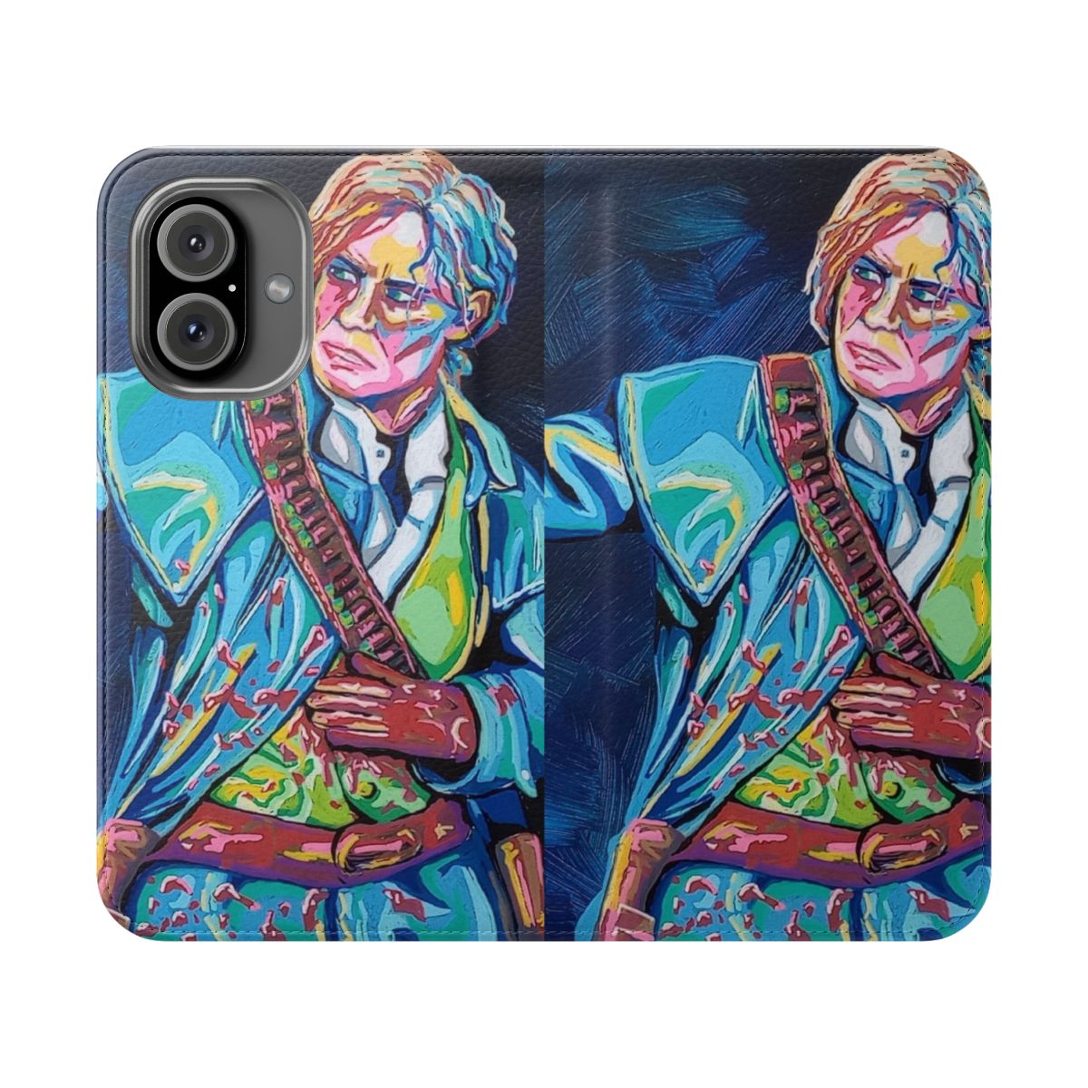 Sadie Adler inspired flip cover phone case featuring traditional artwork in posca markers