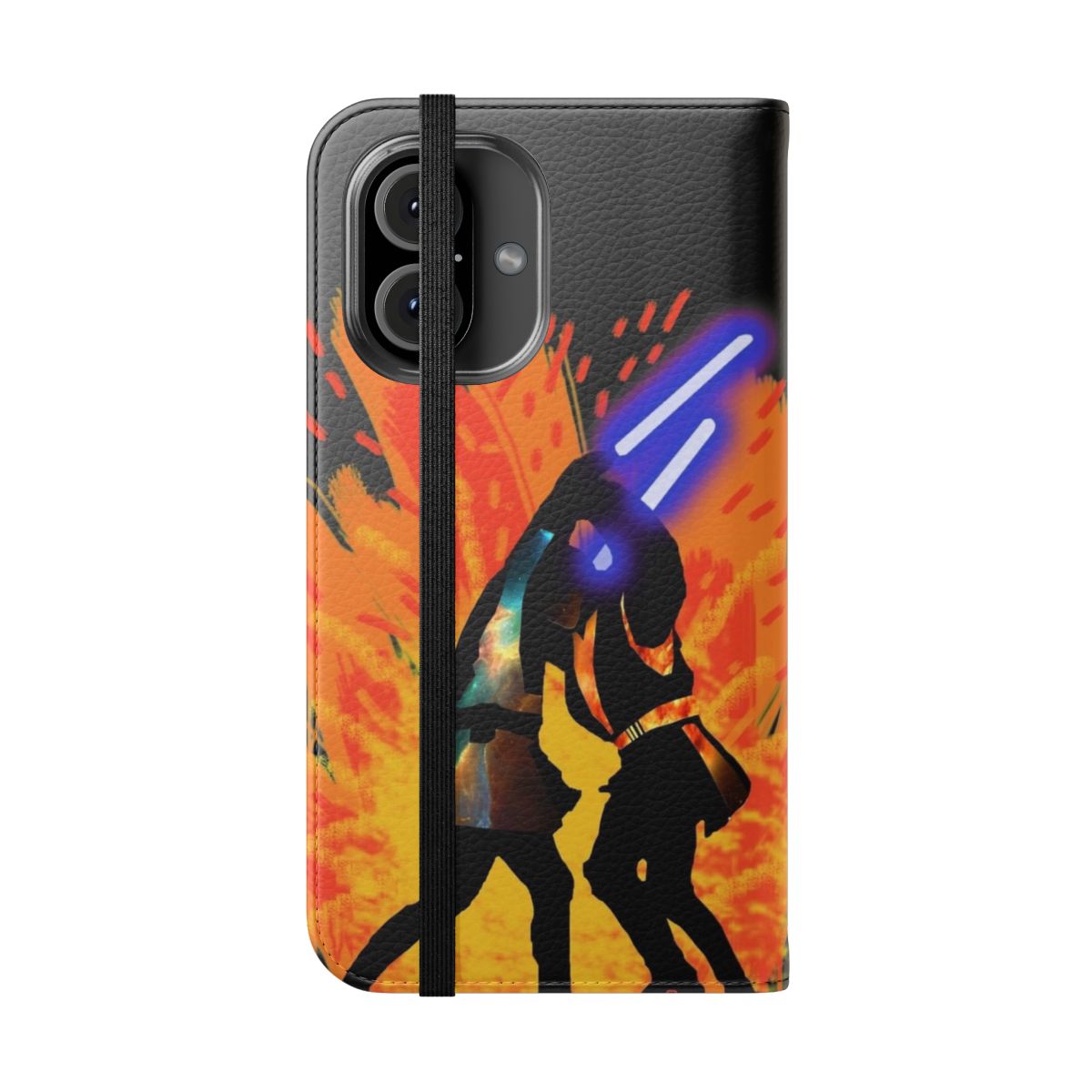 Sci-Fi Inspired Flip Cover Phone Case for Smartphones - Folded Front