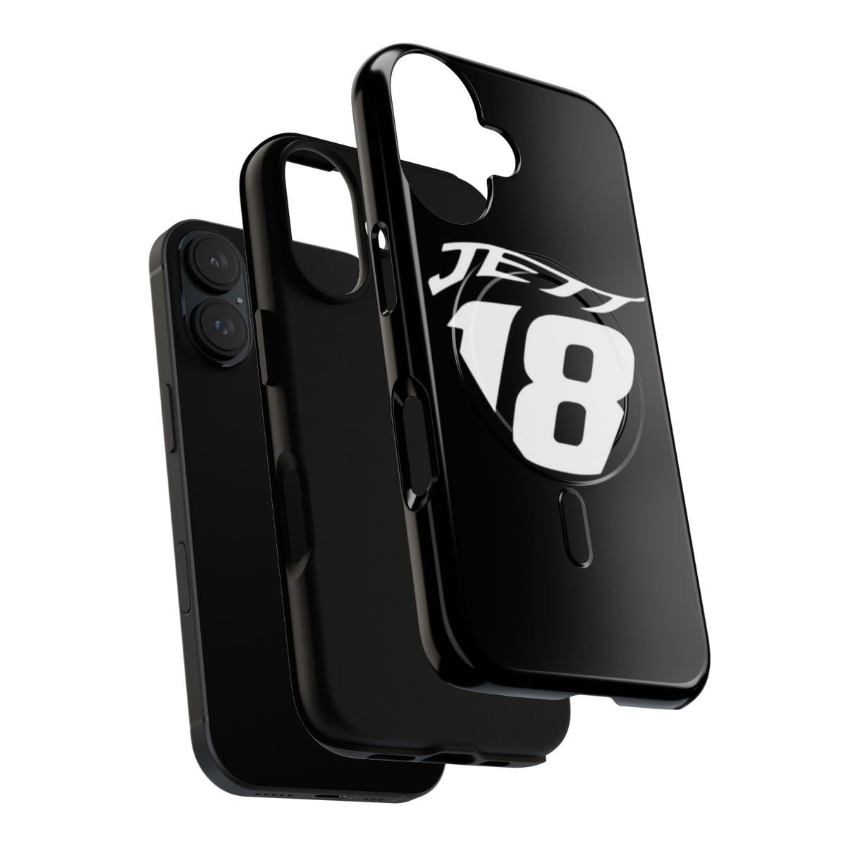 Magnetic tough phone case featuring the HD logo of motocross rider Jett Lawrence - Layers