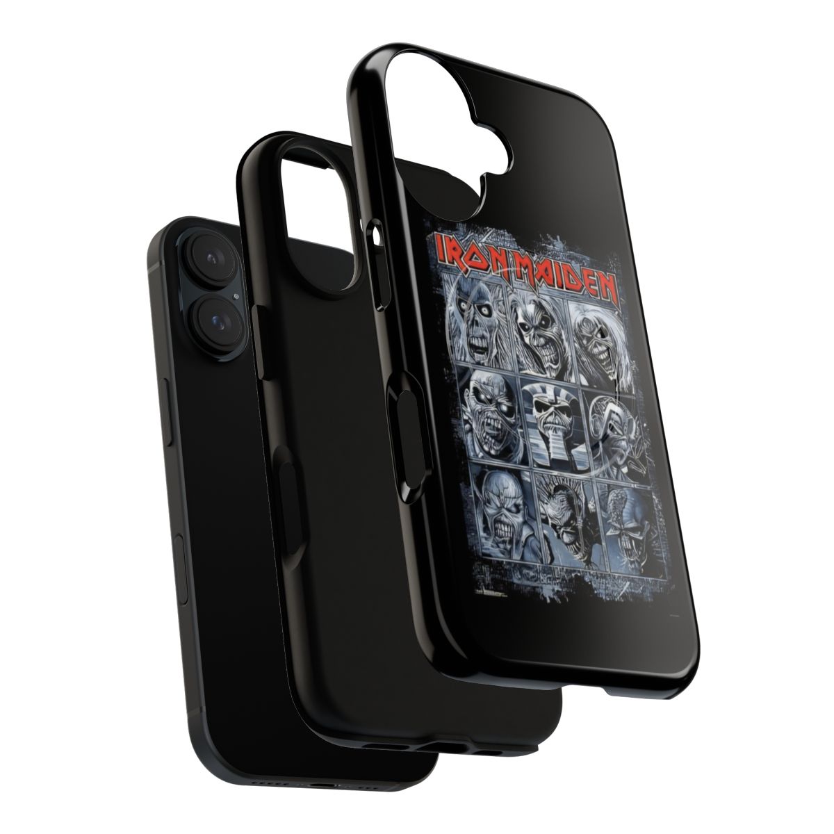 Stylish grey magnetic tough phone cases for Iron Maiden fans - Layers