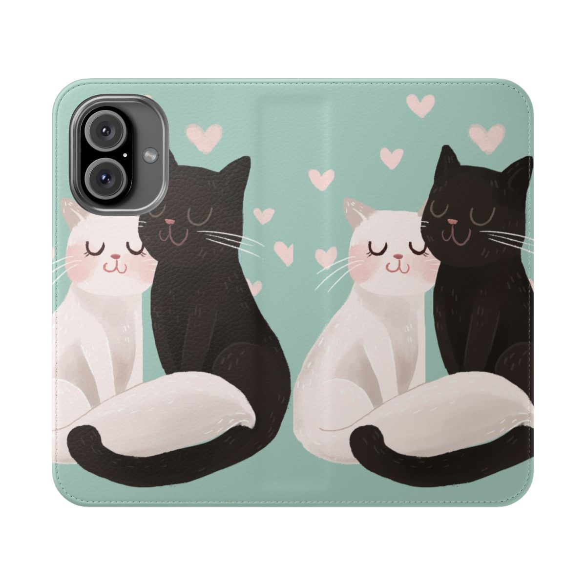 Catlove flip phone case featuring a cute cat design