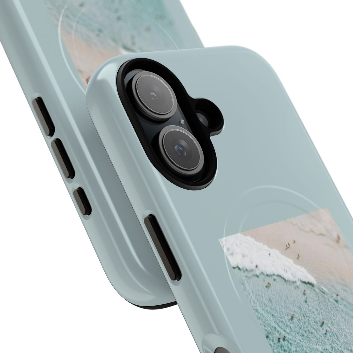 Pantone Ocean Magnetic Tough Phone Case with Ocean Waves Design - Detail