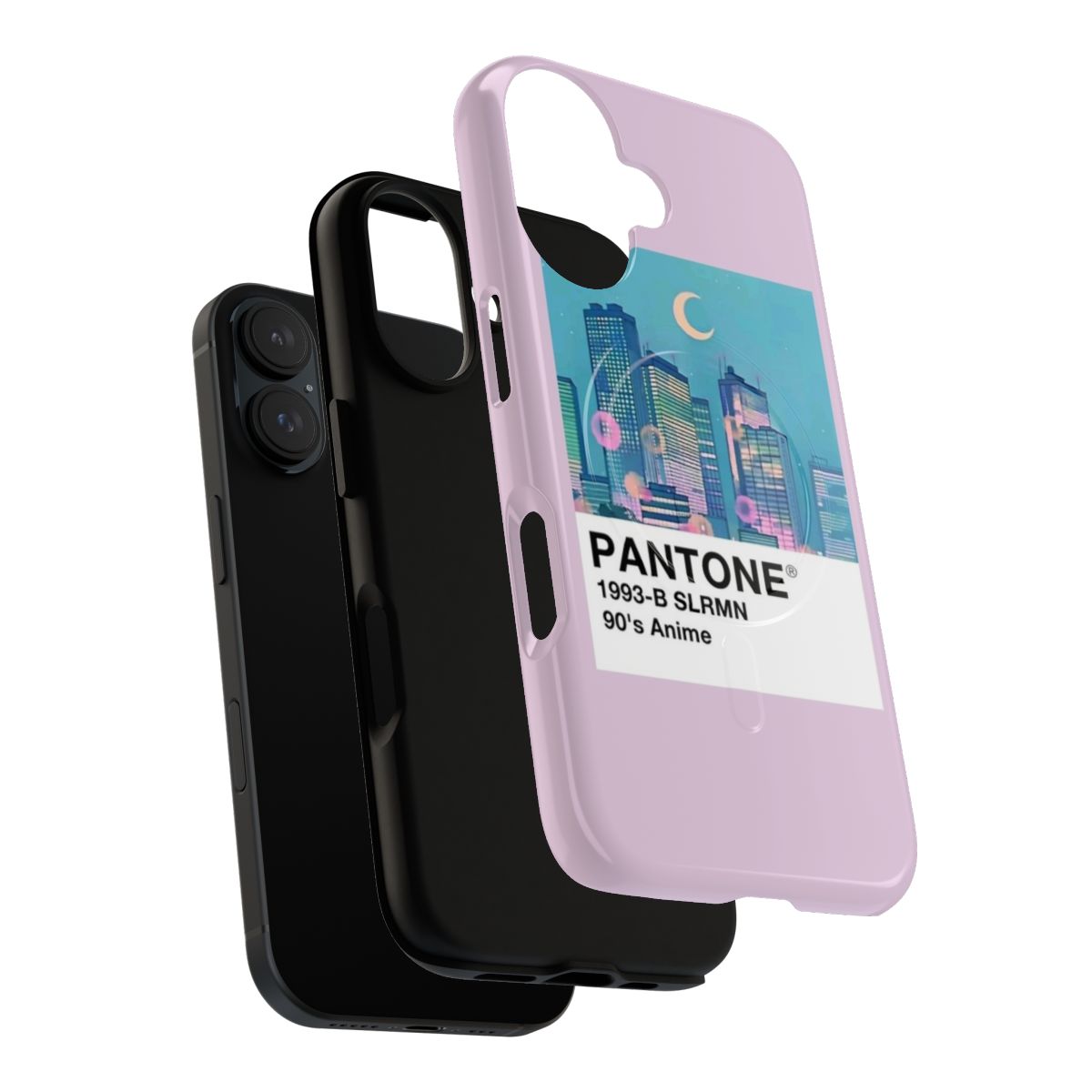 Retro 90s aesthetic phone case with vintage cartoon style design - Layers