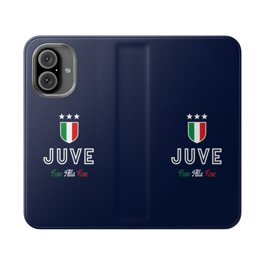 Juventus-inspired flip cover phone case in the colors of the Italian flag